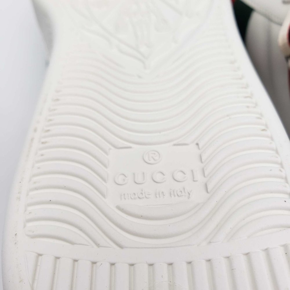 100% Authentic Gucci Ace Stripe High Top Sneaker Unisex - Picture 9 of 11